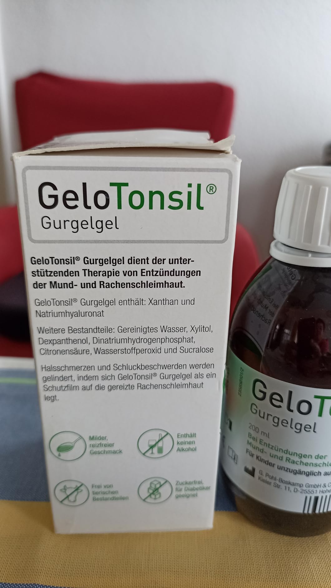 Beruhigt den Hals sofort